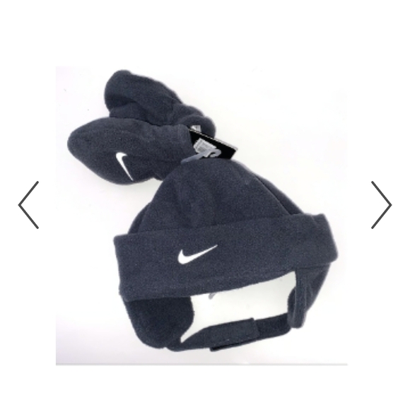Nike Toddler Gray Fleece Hat Mitten Set - Picture 1 of 3